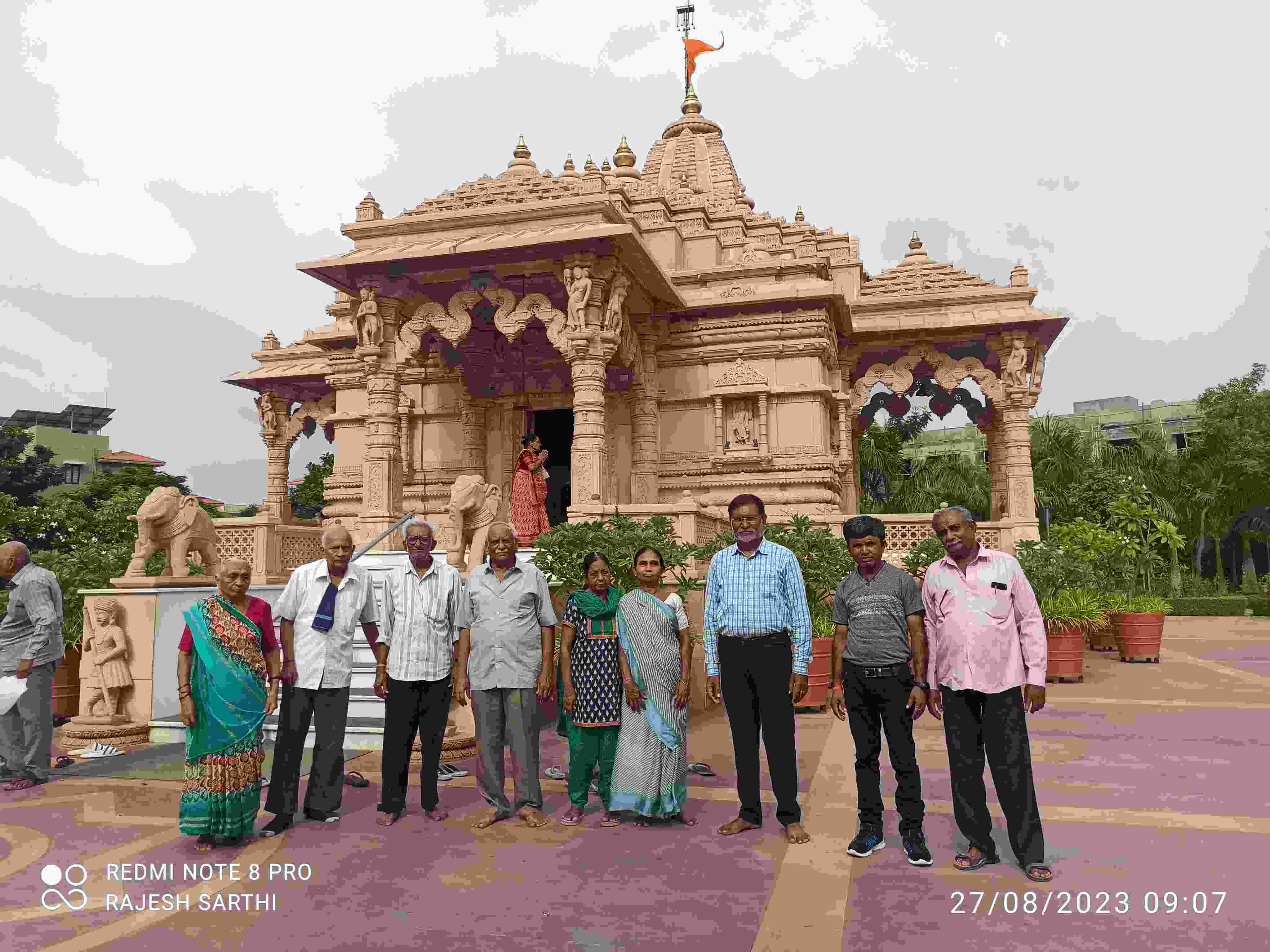 Residents visiting a temple